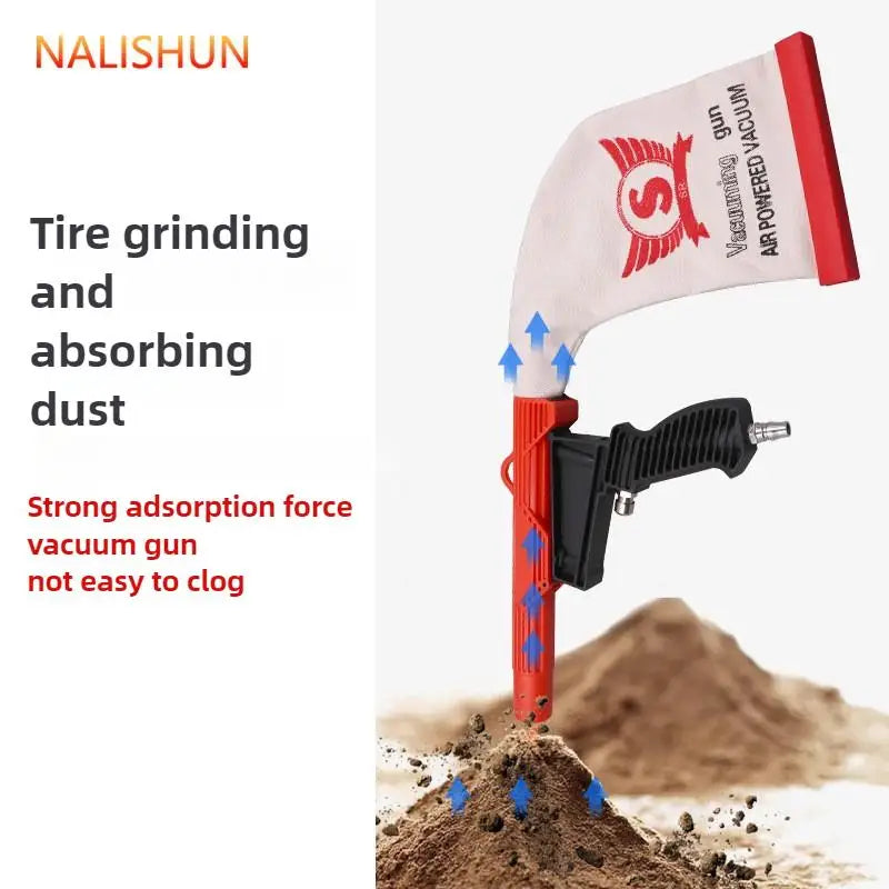 1 Set Professional Air Powered Vacuum Gun Pneumatic Tire Dust Collector High Quality For Tire Grinding And Dust Removal Tool