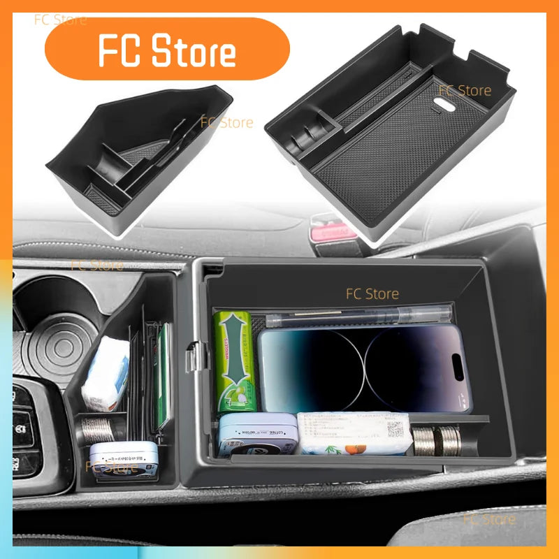 For Kia For Sportage NQ5 Hybrid 2023-2025 Center Console Organizer Armrest Storage Box Middle Insert Tray Interior Accessories