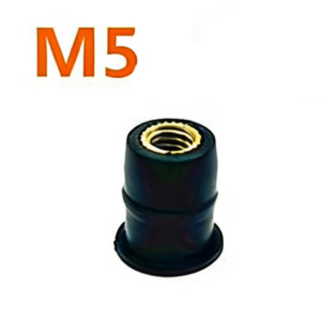 Rubber Well Nut M4 M5 M6 Windscreen Fastener Expansion Nut Aftermarket Parts For Motorcycle Scooter ATV Dirt Bike Motocross