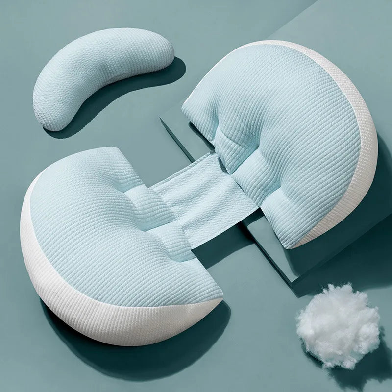 PANGDUBE Pregnancy Pillow with 1pc Free An Auxiliary Pillow Cotton Waist Support Pillow for Pregnant Women Sleeping Body Pillow
