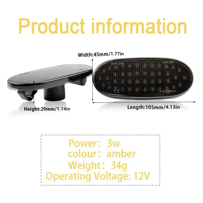 Dynamic LED Side Marker Light Side Repeater Lamp Turn Signal Light Panel Lamp For Volkswagen Crafter 2006 For Benz Sprinter W906