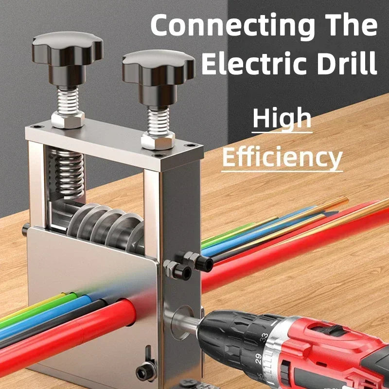 Double Drive Wire Stripper Machine Stripping Tool for 1-17mm Scrap Wire Copper Wire Stripper for Leftover Cable
