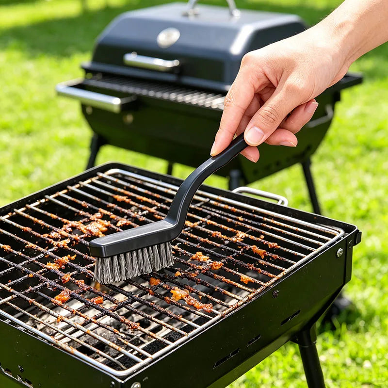 8Pcs Multi-Purpose Grill Cleaning Brush Set BBQ Wire Brushes  Scraper Camping Cooking Accessories Kitchen Grease Remover Tools