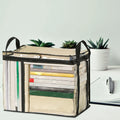 Portable Collapsible Book Storage Box Transparent Clear Book Cube Large Capacity Waterproof Document Organizer for Students