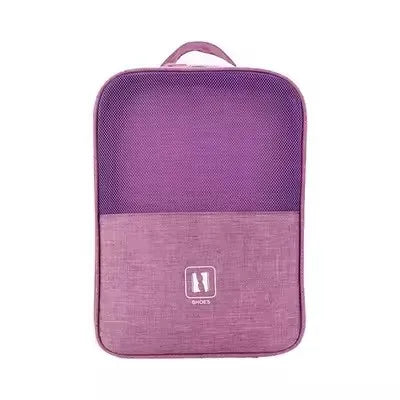 Breathable Mesh Waterproof Travel Shoe Storage Bag with Trolley Sleeve Portable Organizer Pouch for Sneakers Visible Design