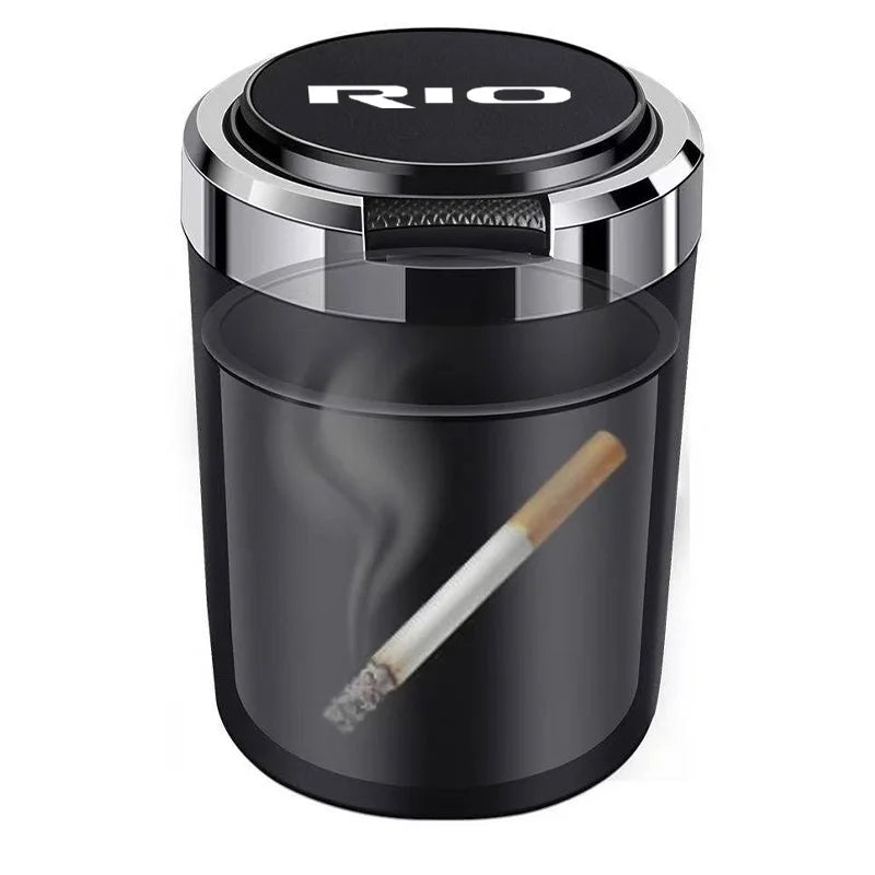 Car Ashtray Cigarette Ash Holds Cup LED Light Automotive Ashtray For Kia Rio Ceed K2 K5 K9 K3 K6 Auto accessories organizer