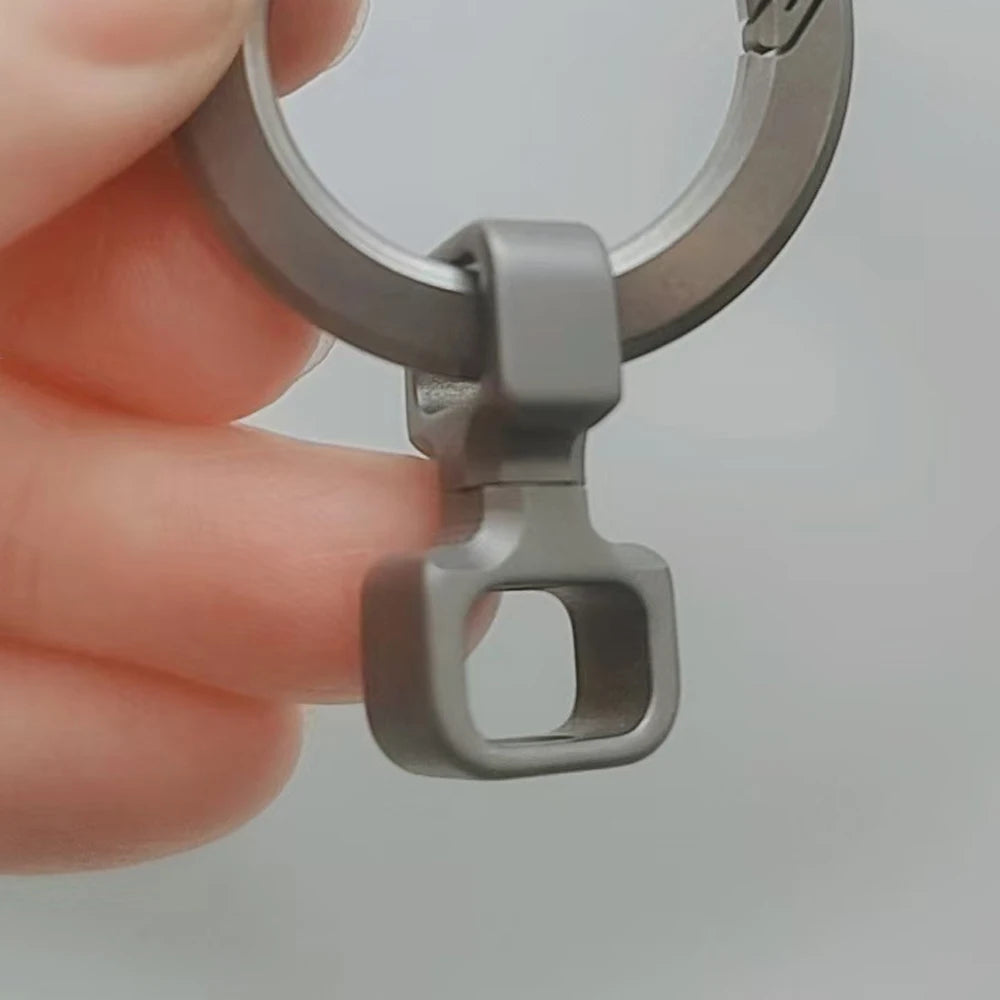 Mini Titanium Alloy Rotating Keychain EDC Tool DIY Multifunctional Outdoor Car Keyring