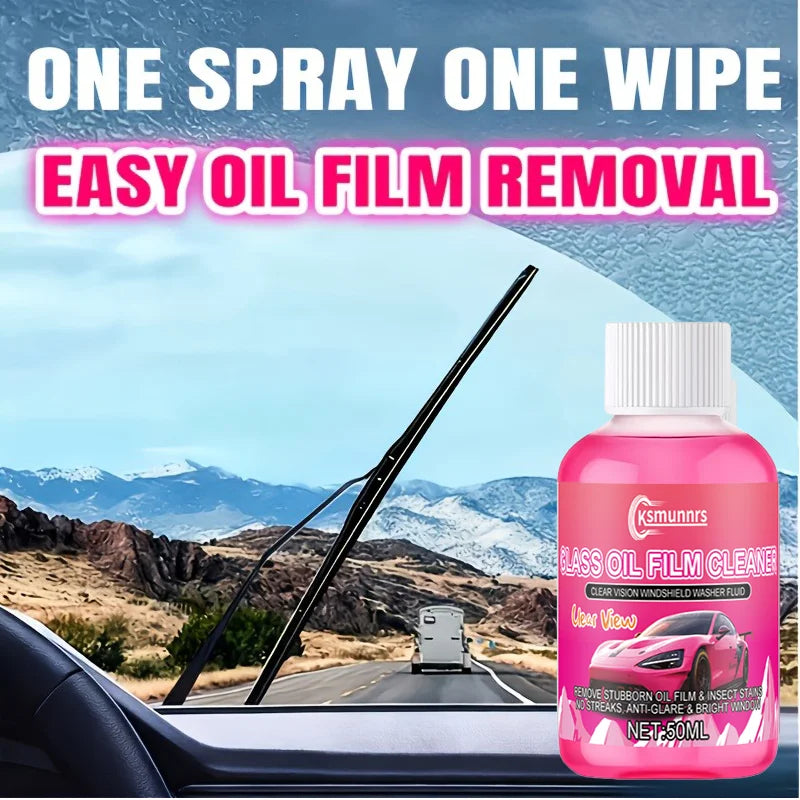 Car glass concentrated coating windshield washer fluid, a magic tool for cleaning and caring for car glass oil film