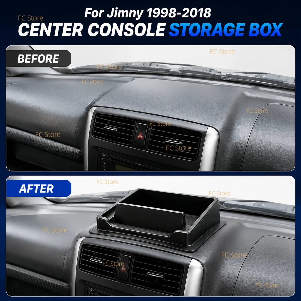 For Jimny 1998-2018 JB33 JB43 Car Center Console Dashboard Storage Box Phone Bracket Interior Accessories