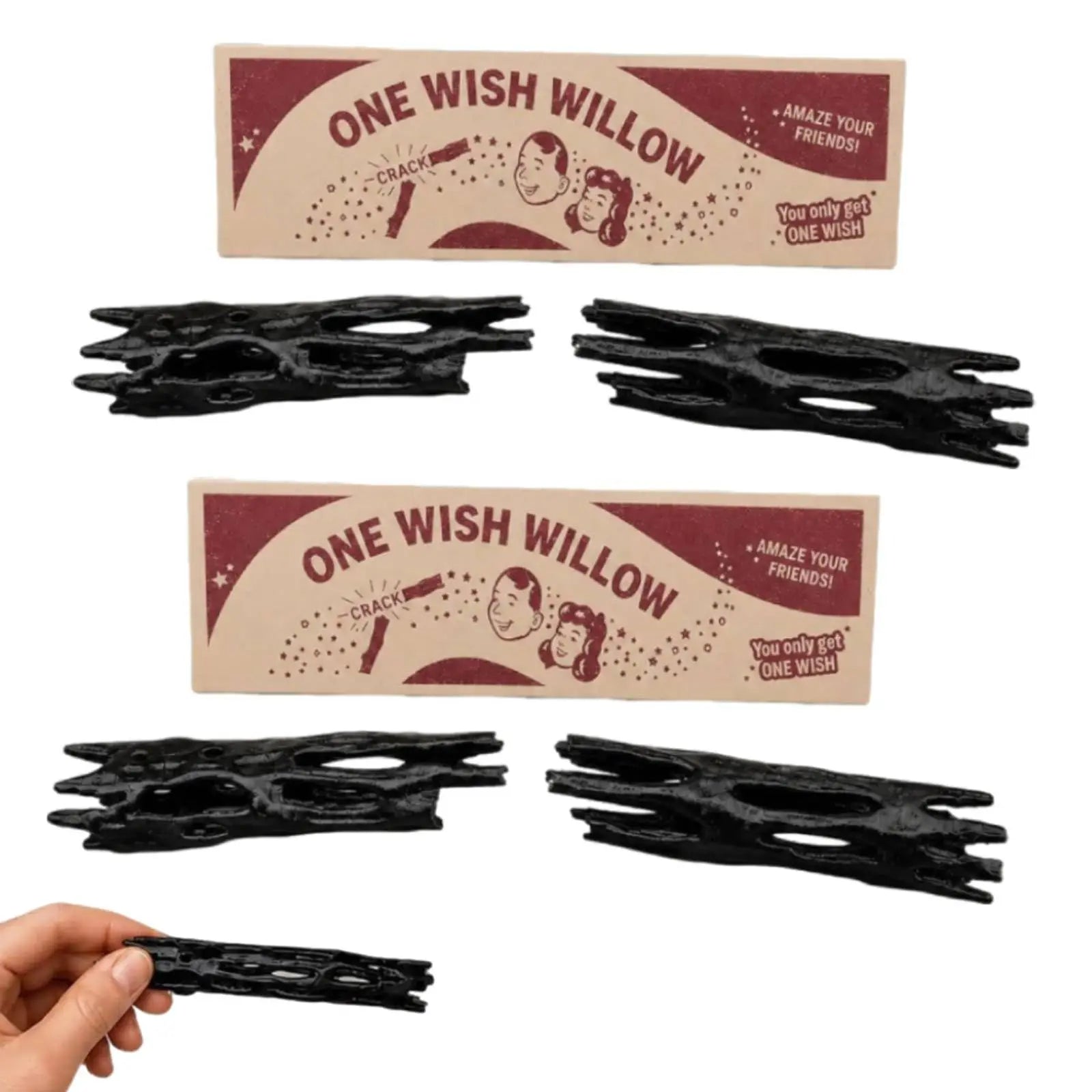 One Wish Willow Stick, 3D Printed Replica Wish-Making Snap Stick with Triangle Box, Breakable Magic Snap Sticks