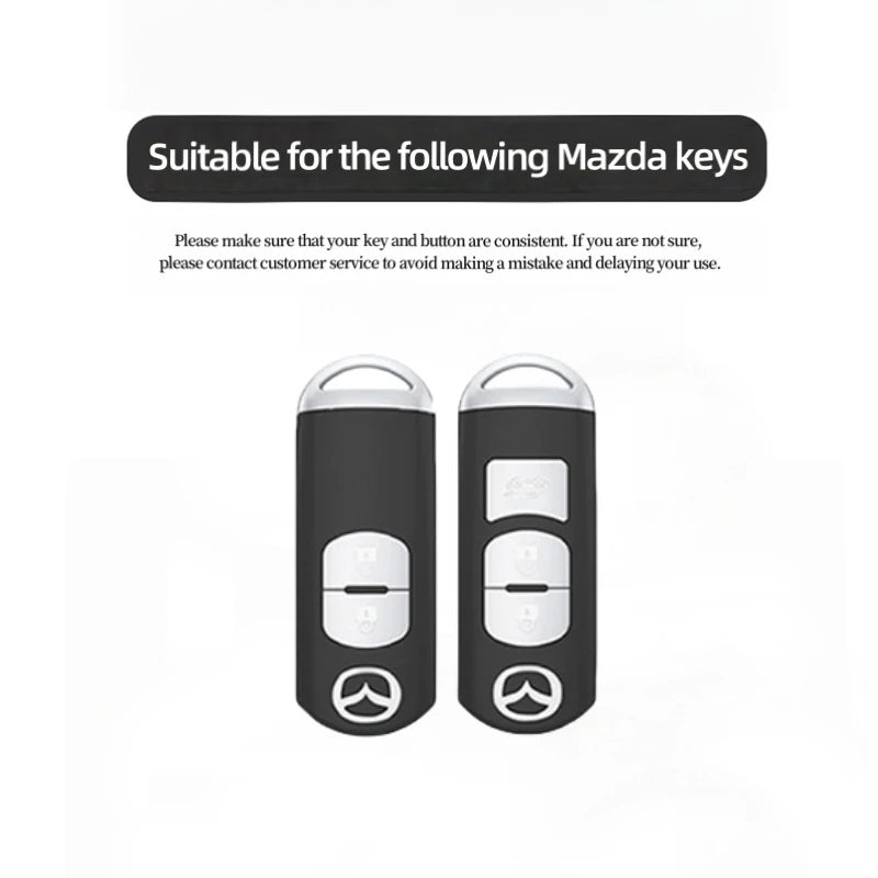 Zinc Alloy Car Key Holder for Mazda Axela Atenza 3 2 6 CX3 CX5 CX30 CX8 CX9 MX5 RX7 RX8 SKYACTIV Remote Protector Car Key Cover