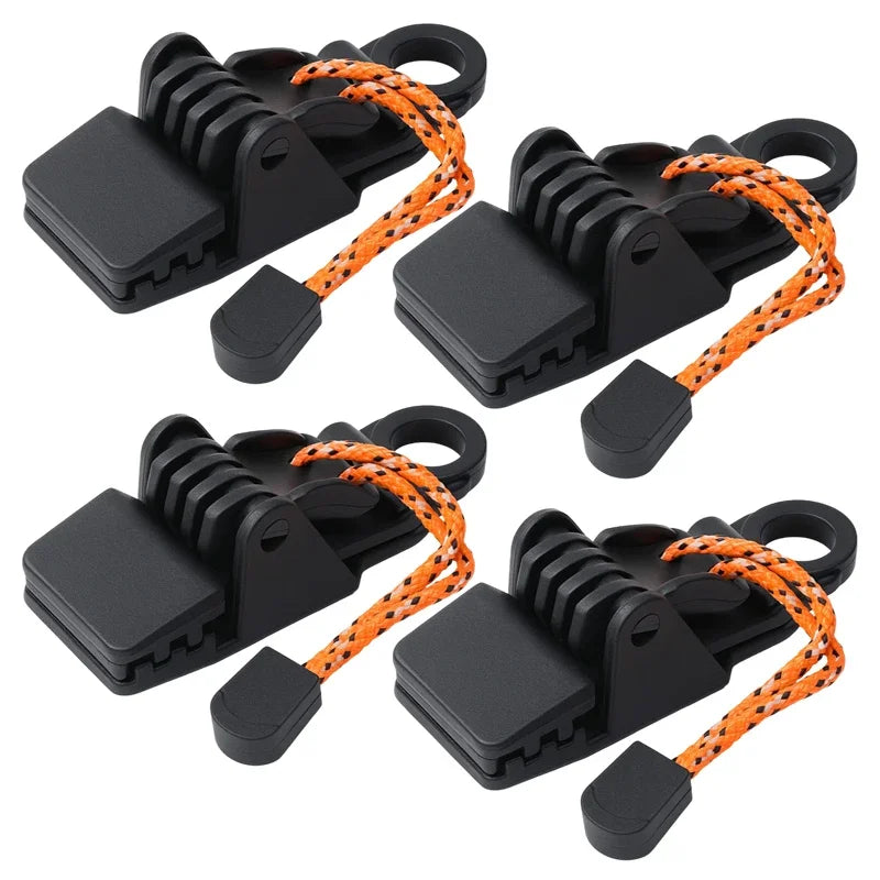 4/1pcs Sturdy Heavy Duty Tent Clips Outdoor Tarpaulin Clamps Anti-wind Fixed Tent Reinforced Tarp Clips Hook for Outdoor