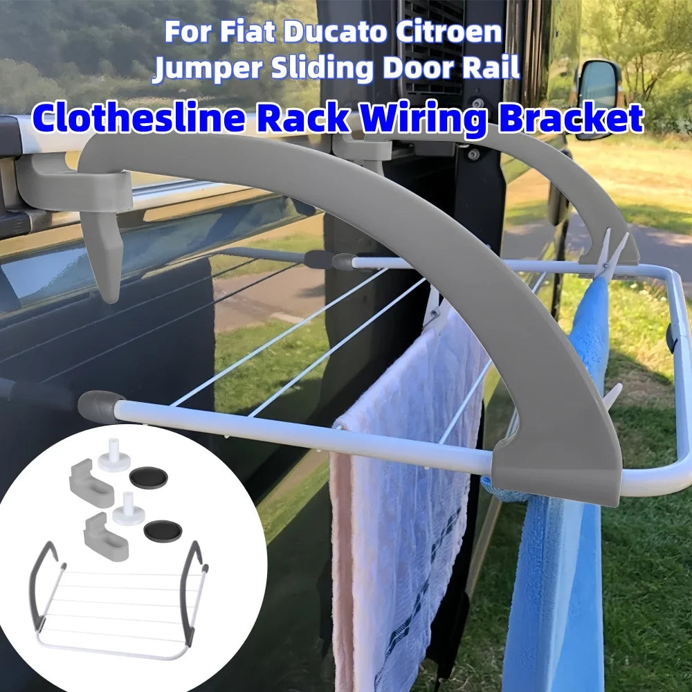 RV Clothesline Rack Indoor Outdoor Clothesline Hook Camper Van Storage Rack Caravan Motorhome Storage For Fiat Ducato Citroen