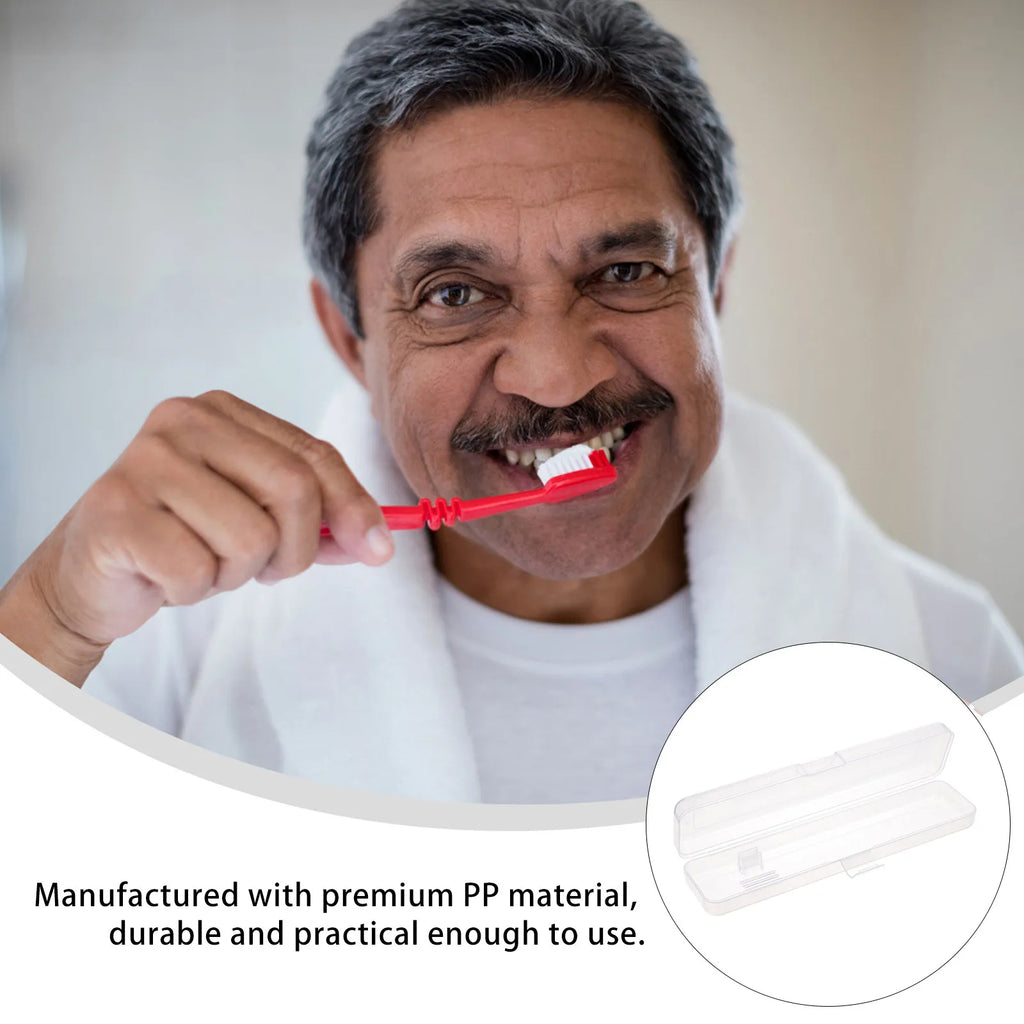 3Pcs Portable Toothbrush Case Set PP Travel Toothbrush Storage Box Compact Toothpaste Holder for Outdoor Trip Business Gift