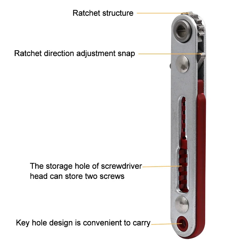 Mini Ratchet Wrench Hexagon Torx Bidirectional Control Screwdriver Drill Bit 1/4 Square Drive Sockets Screwdriver Drill Bits