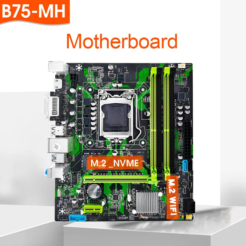 B75 HM Motherboard Supports Dual-channel DDR3 RAM E3 V1 V2 Intel Core 2/3 Gen CPU LGA1155 for Gaming Computer USB 3.0 SATA 3.0