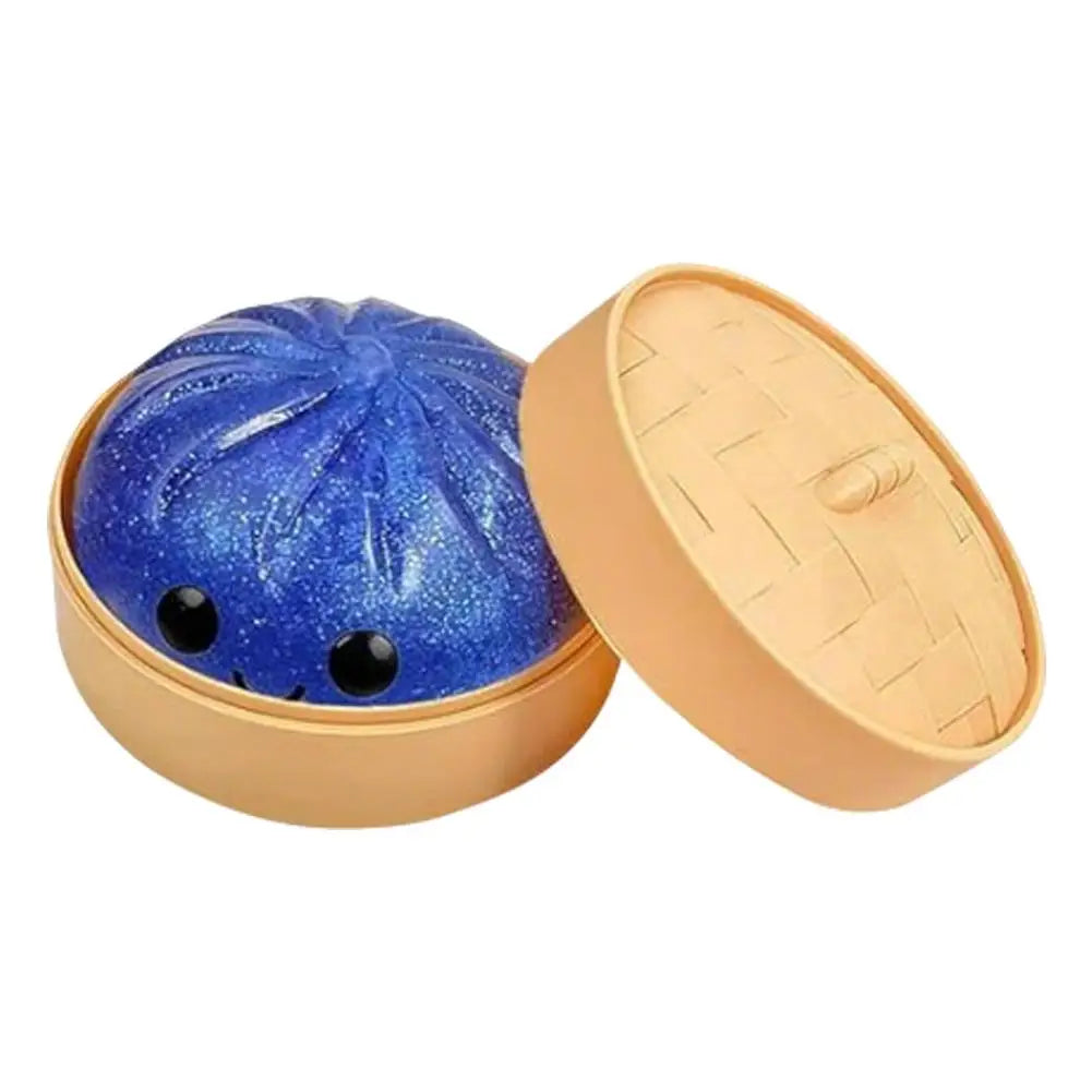 Glitter Dumpling Squishes Stress Balls 2026 Viral Fidget Toy Colorful Simulation Steamed Bun Decompression Toy for Anxiety