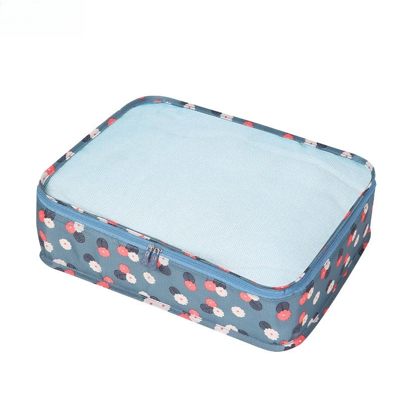 4/6Pcs Foldable Packing Cubes Luggage Packing Organizers for Travel Lightweight,See Through Breathable Mesh Design 40*30*12CM