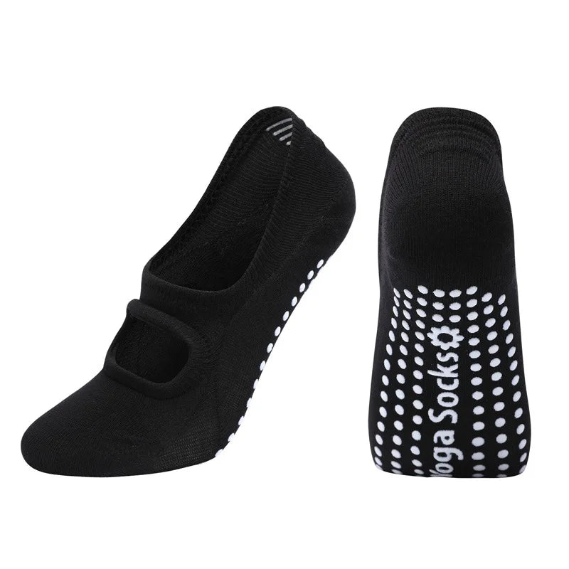 3 Pairs  Women Backless Yoga Socks Non-Slip Pilates Socks Invisible Floor Socks for Aerobics Dance Trampoline Fitness