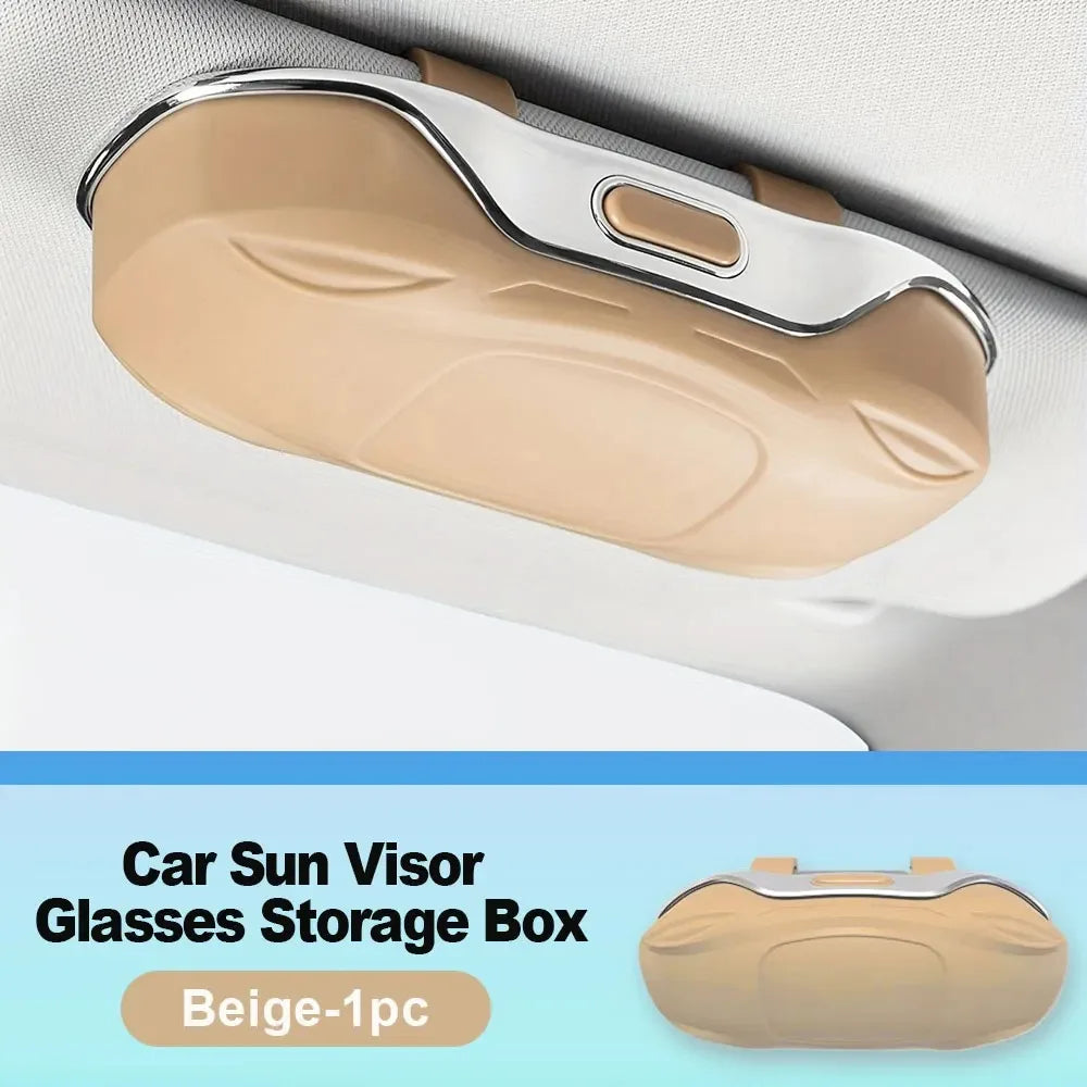 Car Glasses Box Portable Car Sunglasses Holder ABS Storage Case Anti-Scratch Eyeglasses Protection Box Car Interior Accessories