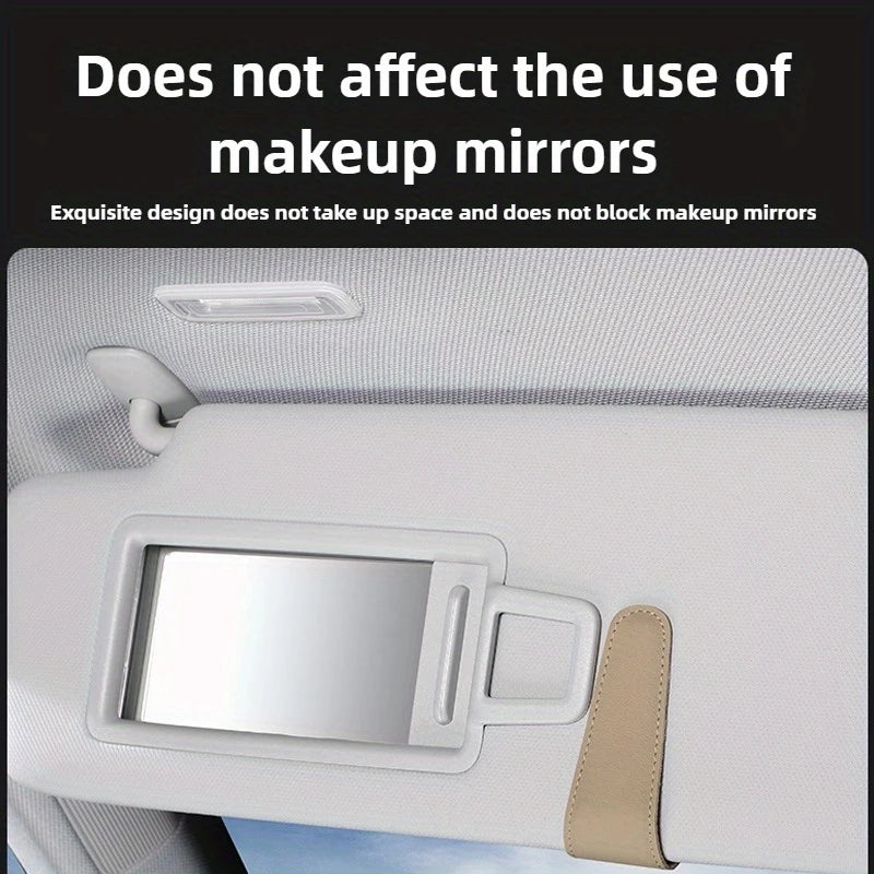 2pcs Multifunctional Auto Sun Visor Sunglasses Clip Car Mounted car accessories  interior tools Suitable for Tesla Toyota BYD