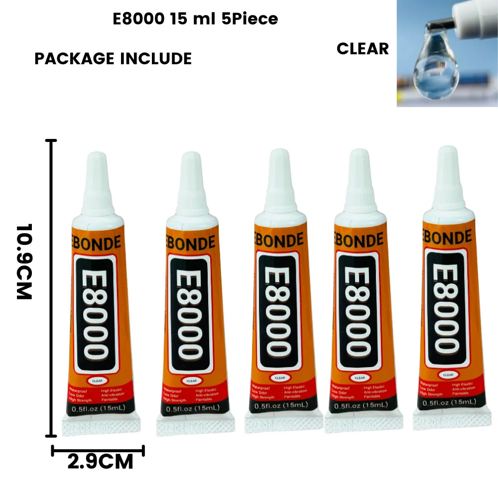 15/50/110mL E8000 Multi-Purpose Liquid Glue Super Strong Adhesive for Jewelry Crafts Rhinestones DIY E-8000 Phone Screen Glass