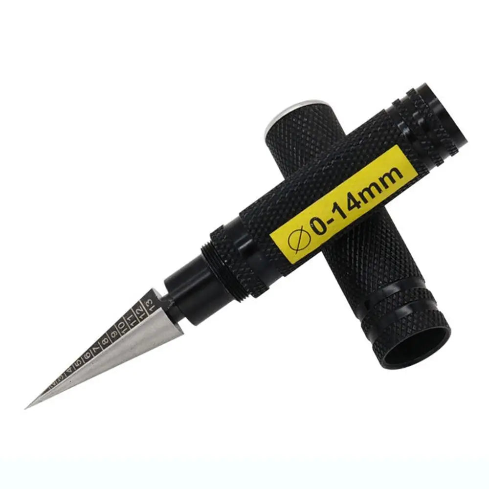 0-14mm Steel Hole Opener Portable Woodworking Enlarge Pin Hole Center Punch 127*18mm Manual Drill Reamer Positioning Tool