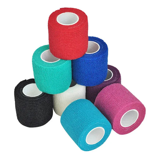 1-15pcs 2.5/5/7.5/10cm*4.8m Gauze Bandage Self-adhesive Breathable Elastic Bandages Sports Fixing Finger Wrist Leg Baby Care
