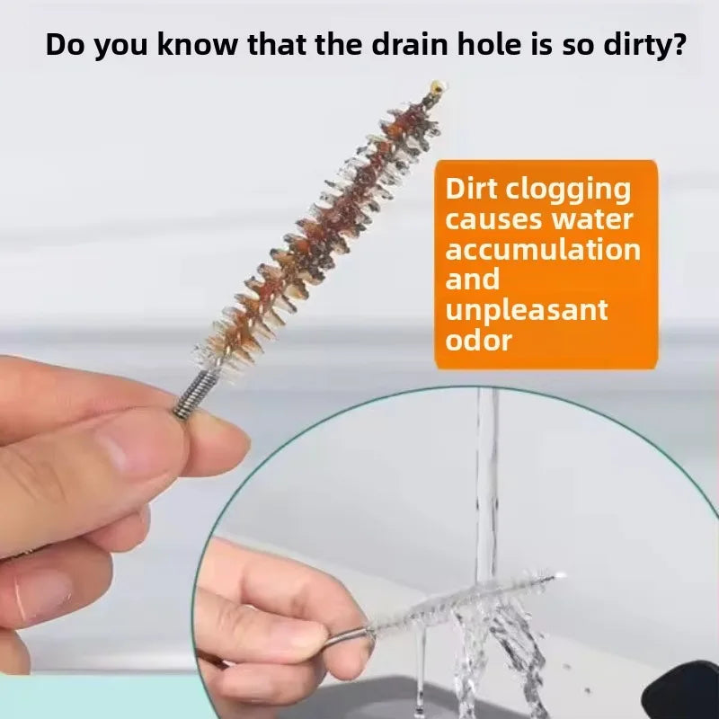 Refrigerator Drain Dredge Brush Water Dredging Tool Water Tube Cleaning Coil Cleaning Set Long Flexible Refrigerator Scrub Brush