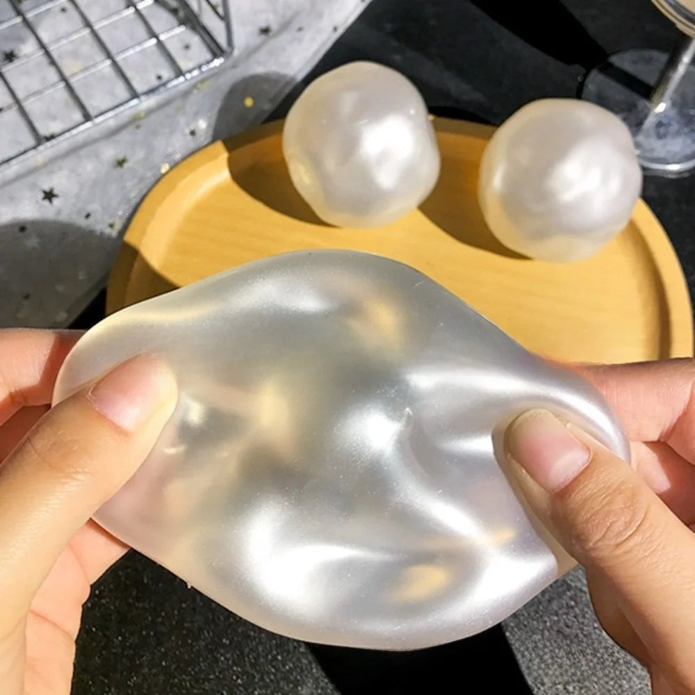 Moldable Stress Ball Squishy Toy Slow Rising Decompression Sensory Toy for Adult Moldable Squishy Pearl Coconut Oil Squeeze Toy