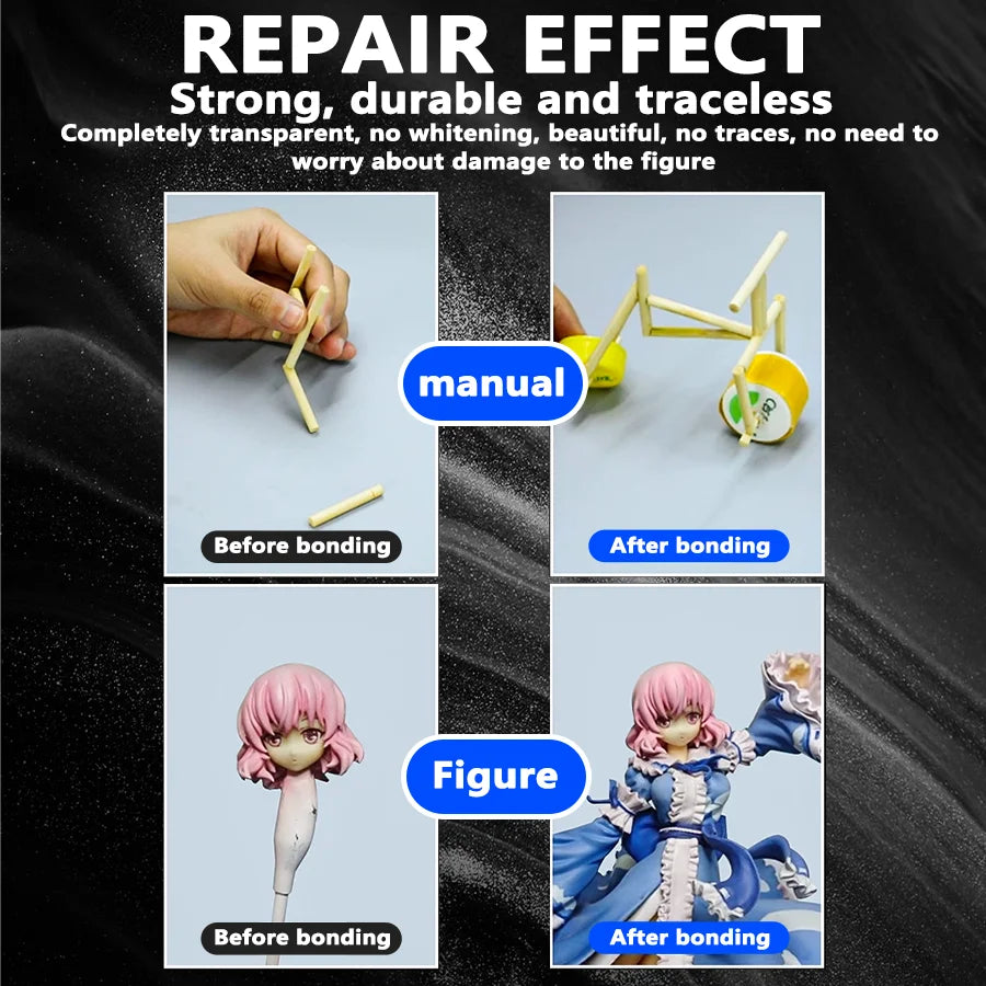 5Pcs Treehouse Handmade Special Glue, Fast Curing High Precision Long Dropper Transparent Adhesive for Model, DIY Crafts