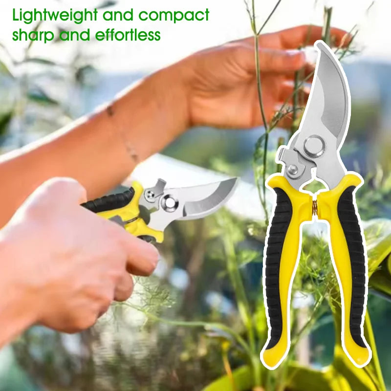 2PCS Gardening Scissors Set Ergonomic non-slip handles Safety lock pruning shears Beginner gardening set Can cut roses and more