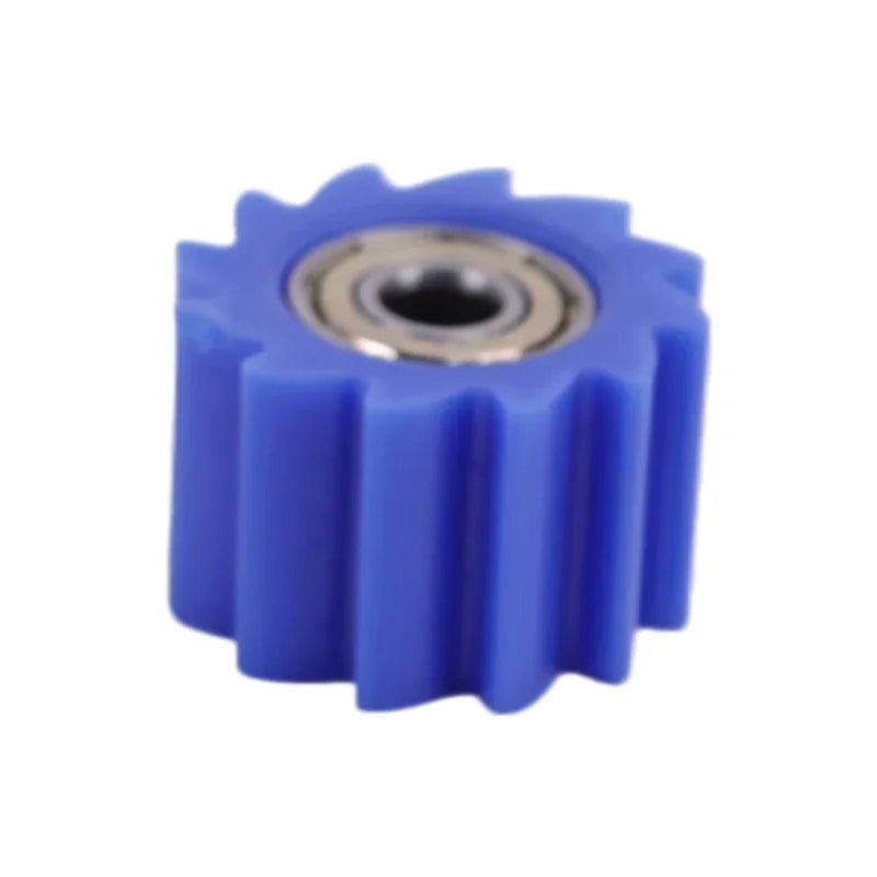 Blue chain guide wheel 8mm wear-resistant motorcycle roller accessory for smooth ride
