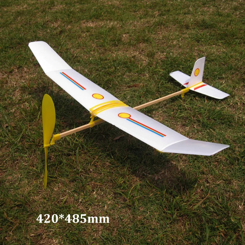 Ligthweight Airplane Glider Toy Model Popular Multistyles Rubber Band Powered Helicopter DIY Assemble Airplanes Toy