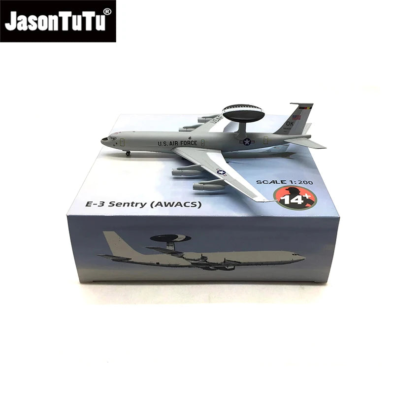 JASON TUTU 1/200 Scale American Boeing E-3 Sentry AWACS Aircraft Airplane Models Adult Children Toys for Display Show