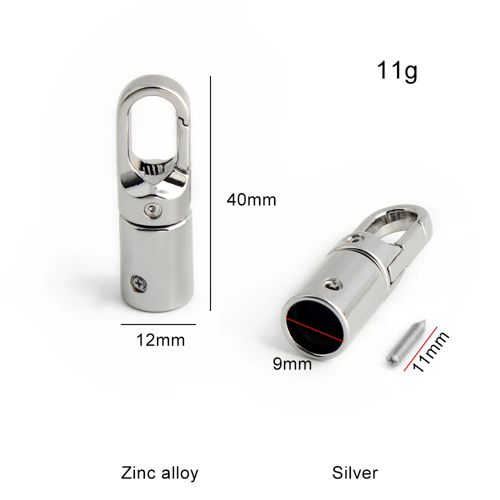 10/30/100PCS Metal Bag Straps Clasps Tassel Fringe Cap Buckle For Lether Rope Cord Lock Connector Hanger Shoulder Accessories