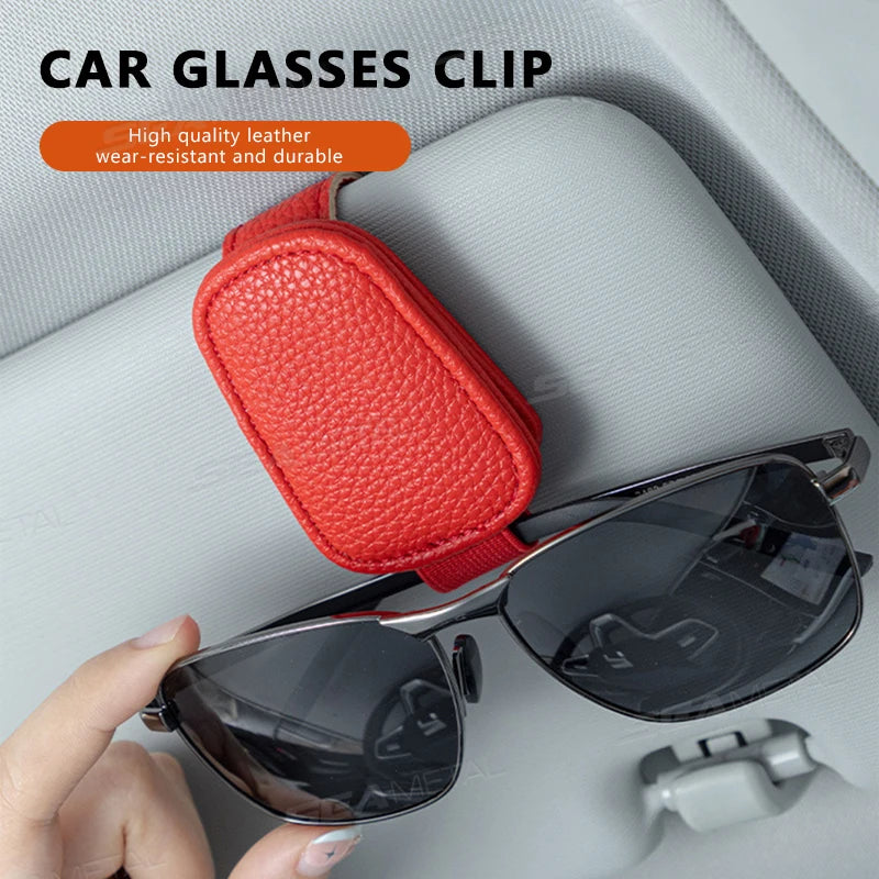 Car Sun Visor Eyeglasses Clip with Magnetic Suction – Stable Storage for Glasses, Cards, Tickets, Hanger Style Car Clip Holder