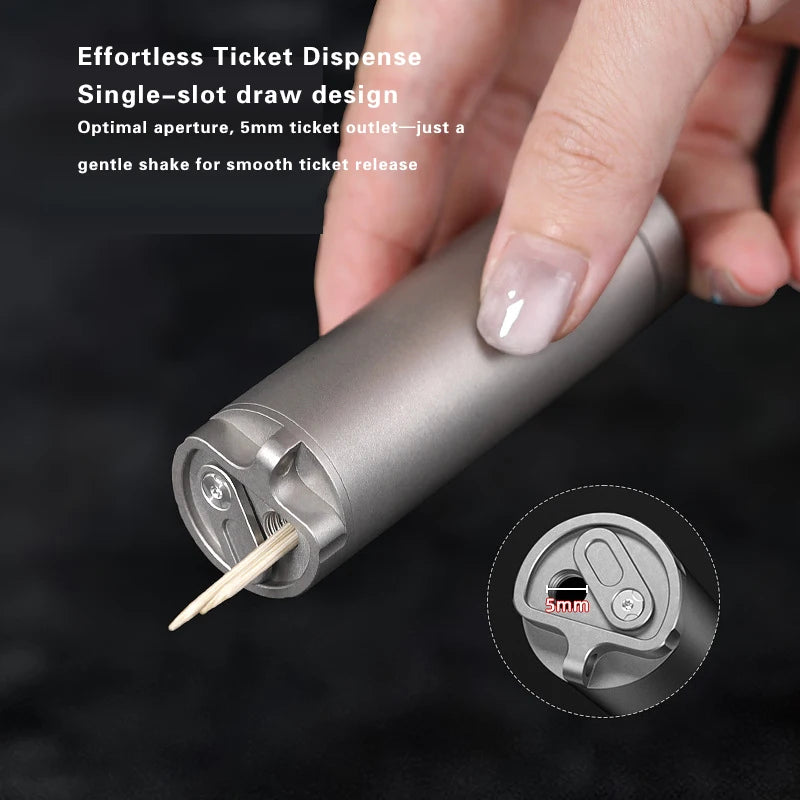 Titanium Alloy Waterproof Sealed Medicine Bottle Multi-Functional Toothpick Case Portable Travel Storage Box Outdoor EDC Tool