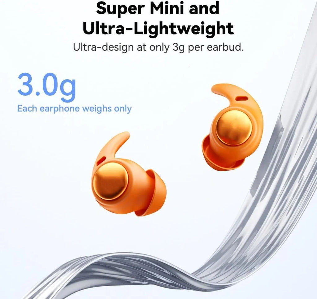 HTC NE76 Bluetooth Earbuds Mini Sleeping Earbuds for Wireless Earphones AI Translator, Noise Reduction Long Battery Headphones