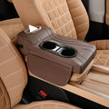 1 Car Armrest Box with Low Front and High Rear Design, Car Center Console Armrest Pad with Tissue Box, Dual Side Storage Pockets, Car Armrest Pad, Portable Storage Accessory, Includes a Pack of Tissues