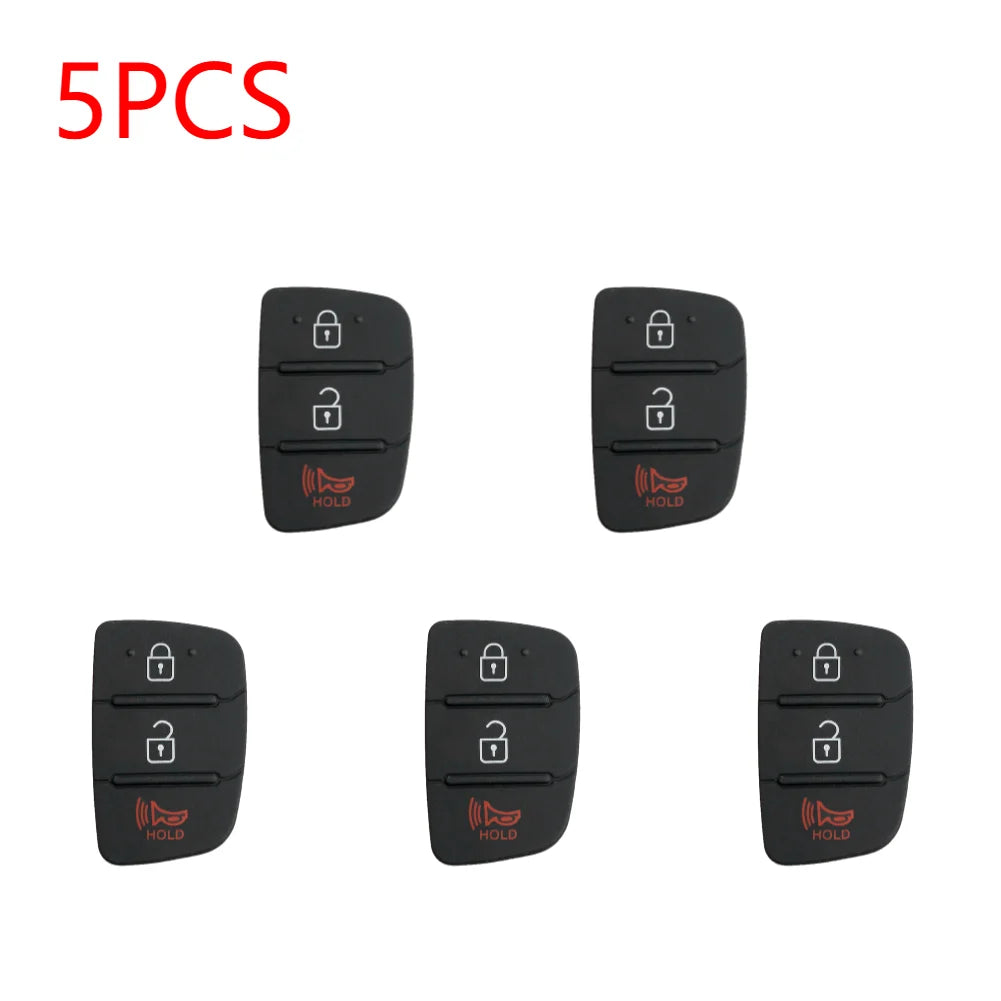1-5Pcs Replacement Rubber Car 4Button Silicone Pad For Hyundai Tucson Santa fe / ix45 Sonata i40 Remote Car Repair Key Fob Shell