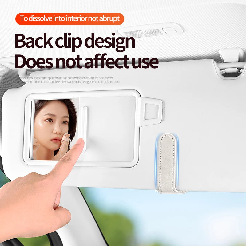 Luxury car zinc alloy glasses storage clip, sun visor, universal multifunctional glasses ticket clip, interior practical accesso