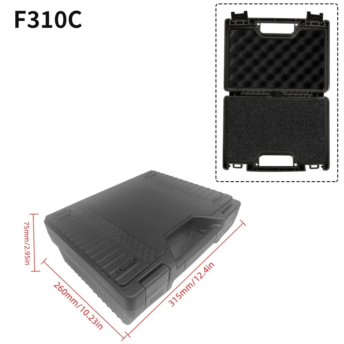 1pc Multi-Functional Portable Equipment Case with Sponge Protective Hardware Shell Tool Carrying Storage Box for Drones,Tools