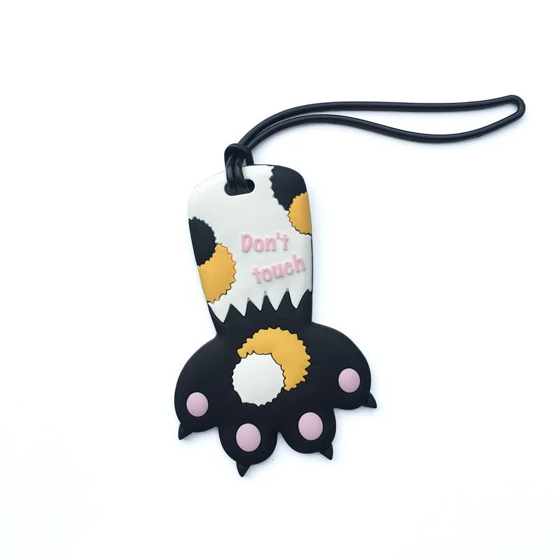 Macaron Colored Cat Paw Luggage Tag Check-in Anti Loss Ornament, Containing Various Types of Luggage Tags