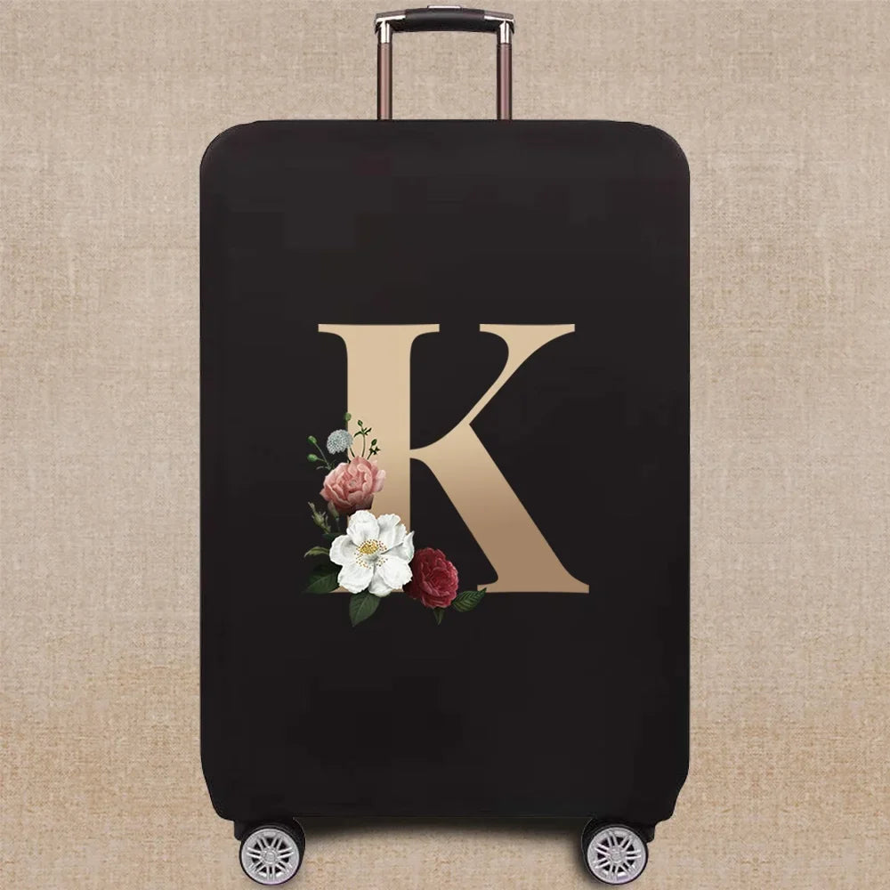 Luggage Covers 18-32 Protector Travel Luggage Suitcase Protective Cover gold letter series Stretch Dust Cover Travel Accessories