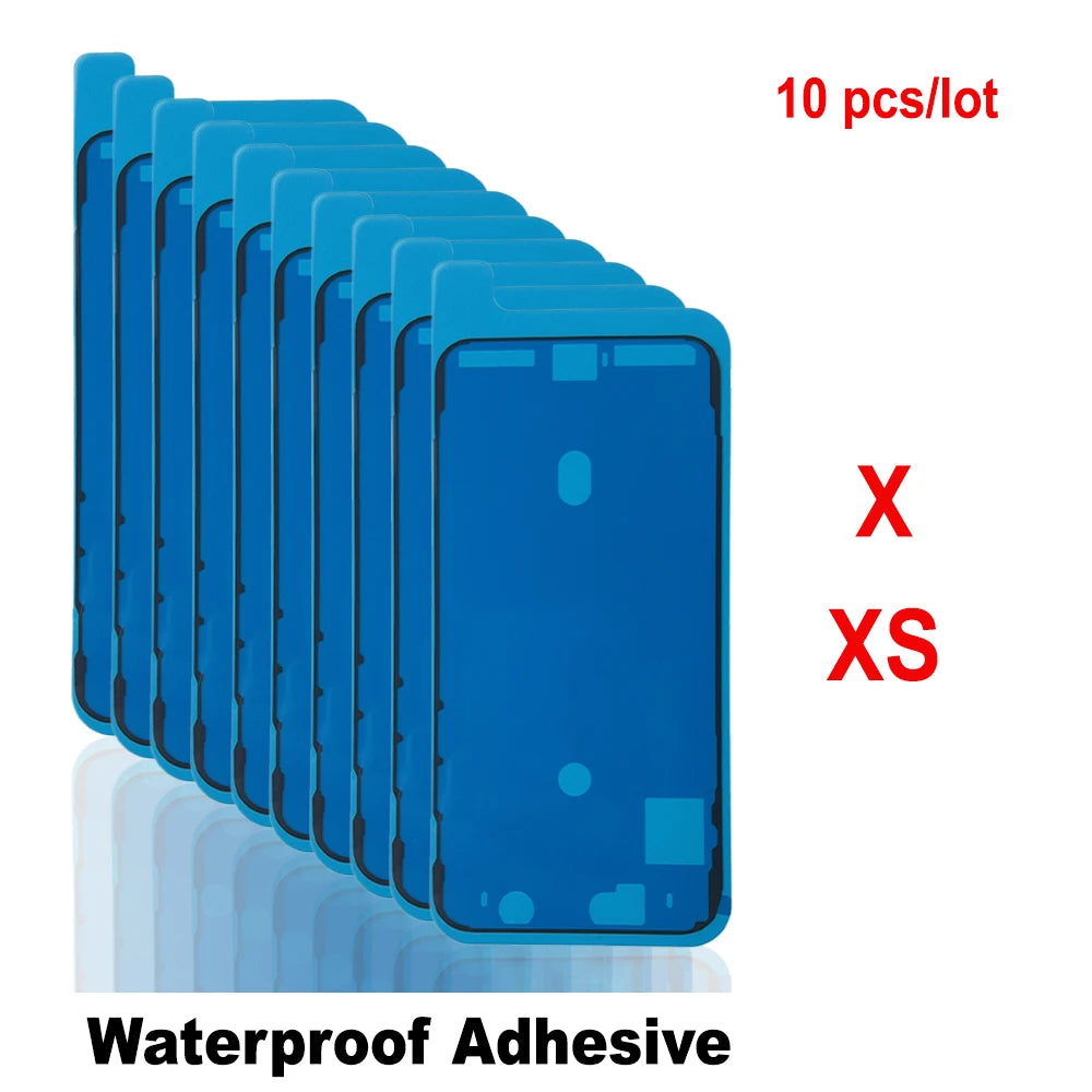 10Pcs LCD Display Front Side Waterproof Seal Stickers for iPhone 6/7/8/X/XS/XR/11/12/13/14/15 - Adhesive Protection Seals