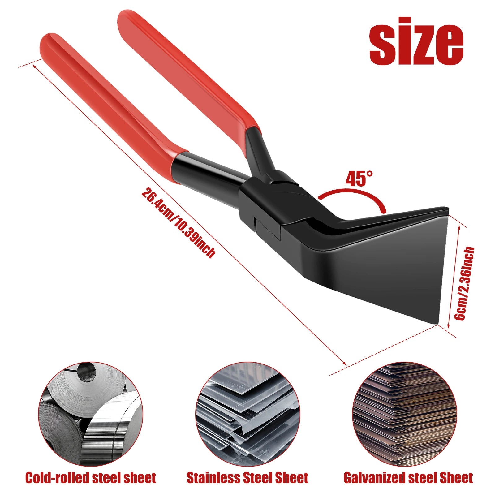Metal bending pliers flattening pliers manual sealing metal plate tools durable manual sealing machine sheet metal tool kit