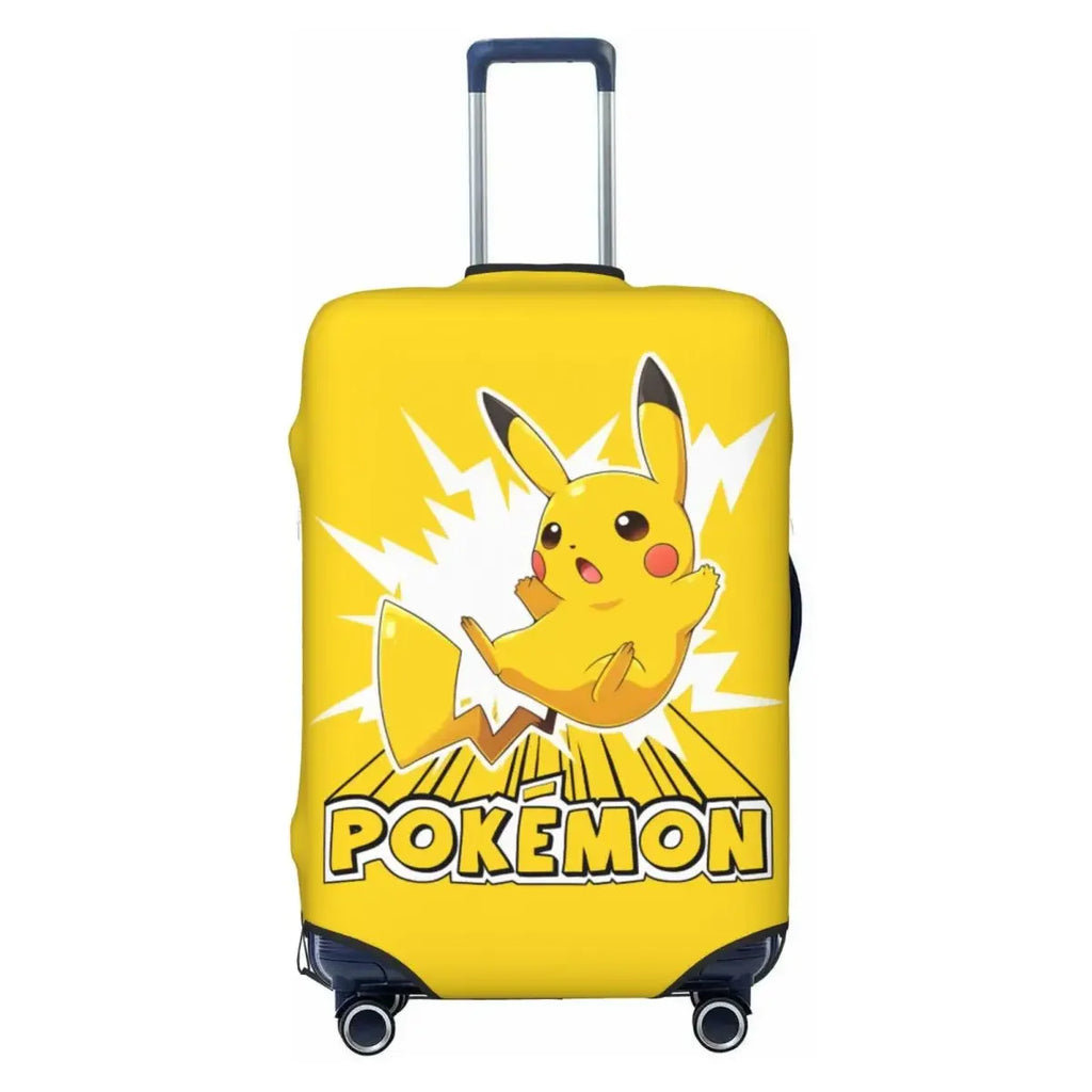 Fashion Travel Luggage Cover P-Pikachizer Design Elastic Fits 18-32 Inch Suitcases Anti-Scratch Dustproof Washable Protector