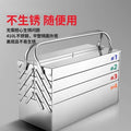 4-Layer Stainless Steel Tool Box Rust-Resistant Portable Retractable Foldable Organizer Home Hardware Cantilever Tool Storage