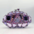 Crystal Clear Glass Fan Clutch, Translucent Sculptural Evening Bag for Editorial & Red Carpet, Art Glass